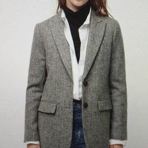 J. Crew Sommerset blazer in graphite English wool herringbone size 00 EUC